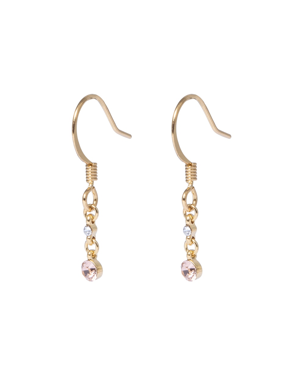 Aretes con acabado brillante cristal 2