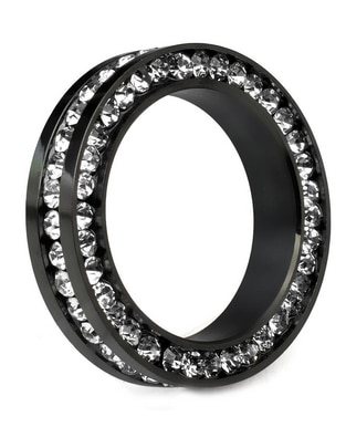 Anillo multi gemas redondo cristal brillante