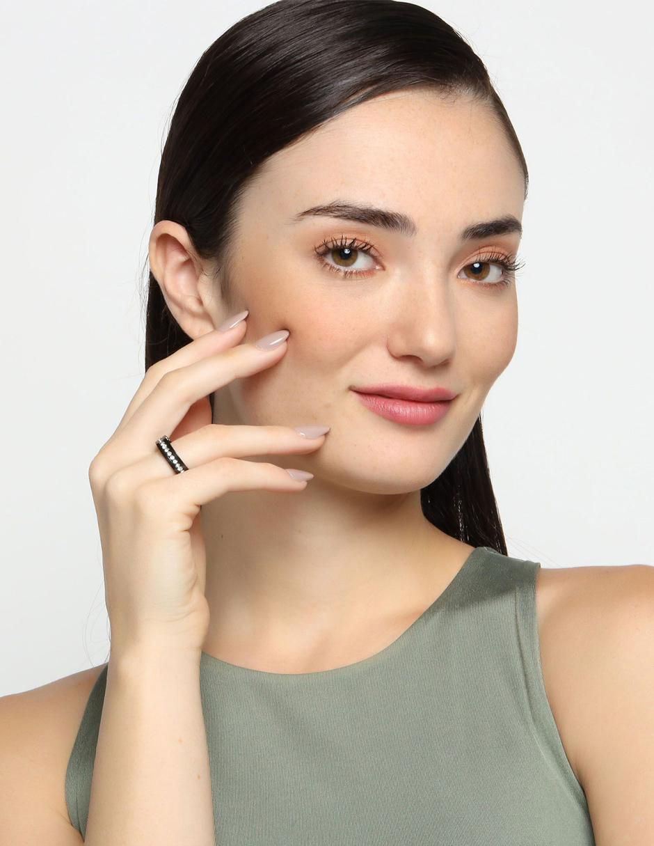 Anillo multi gemas redondo cristal brillante