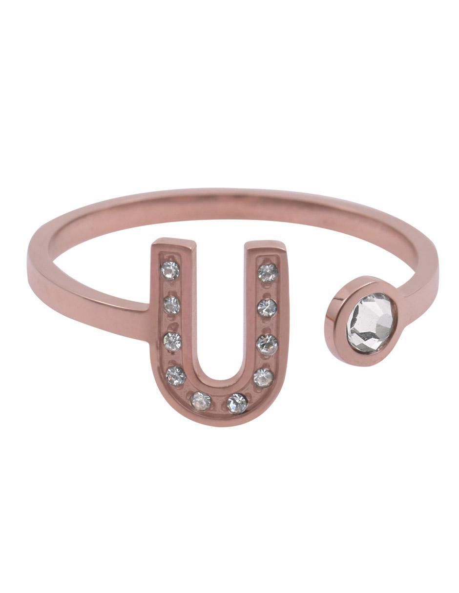 Anillo de letra x zirconia cúbica brillante Anillo de letra x zirconia cúbica brillante