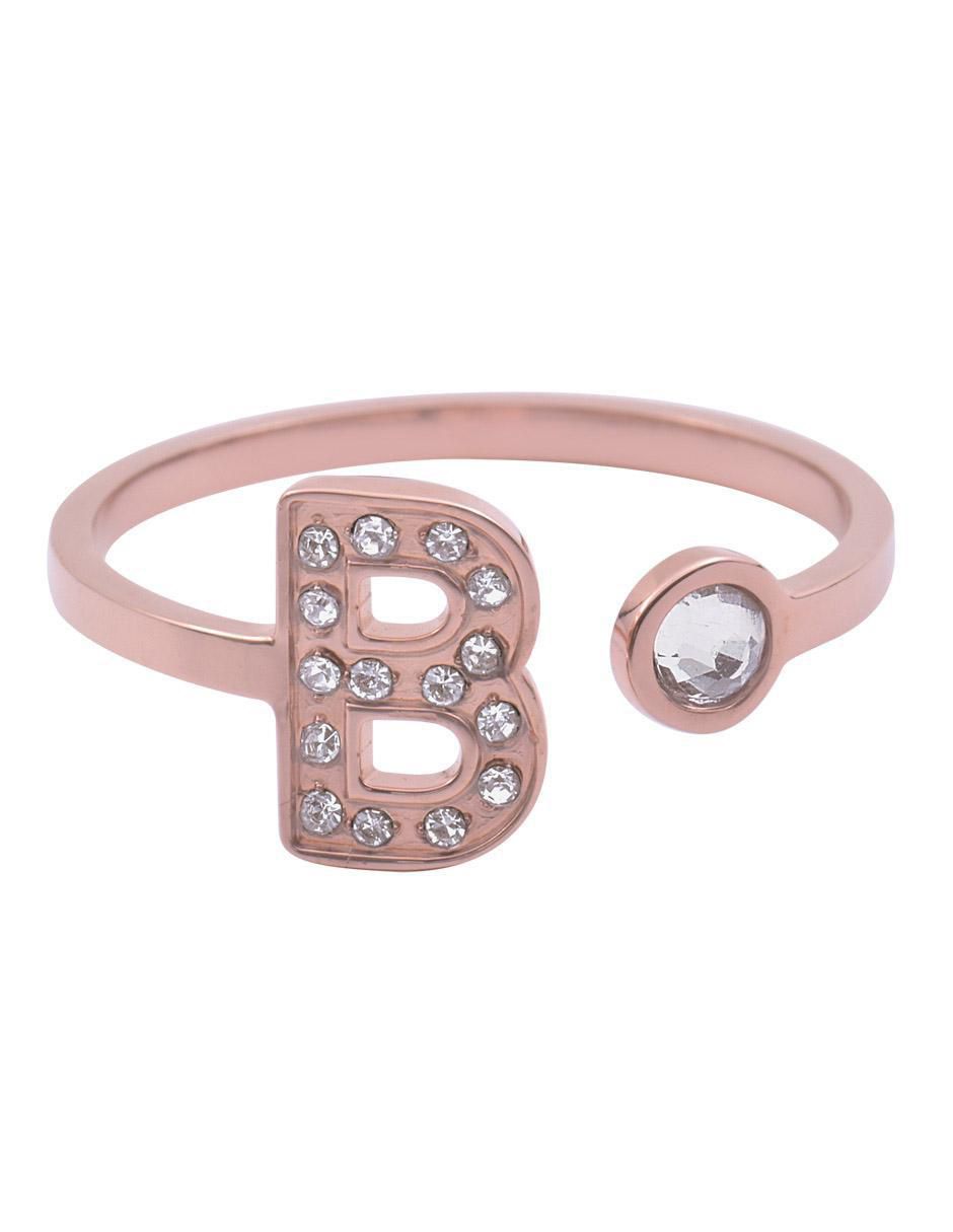 Anillo de letra x zirconia cúbica brillante Anillo de letra x zirconia cúbica brillante