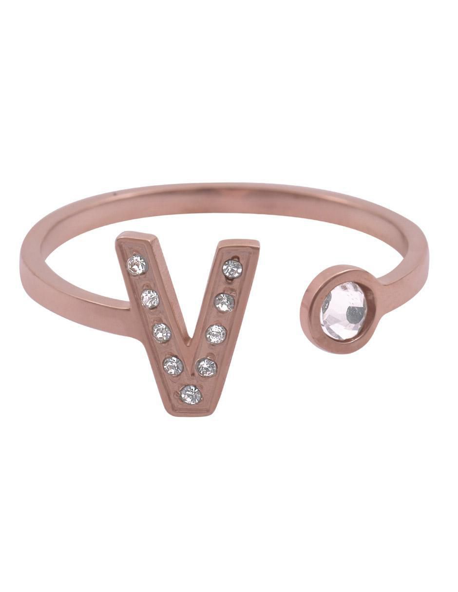 Anillo de letra x zirconia cúbica brillante Anillo de letra x zirconia cúbica brillante