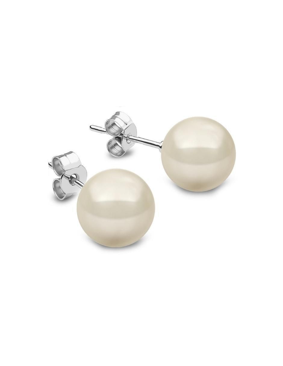 Aretes y collar redondo Pearls de plata p 925 cristal 5