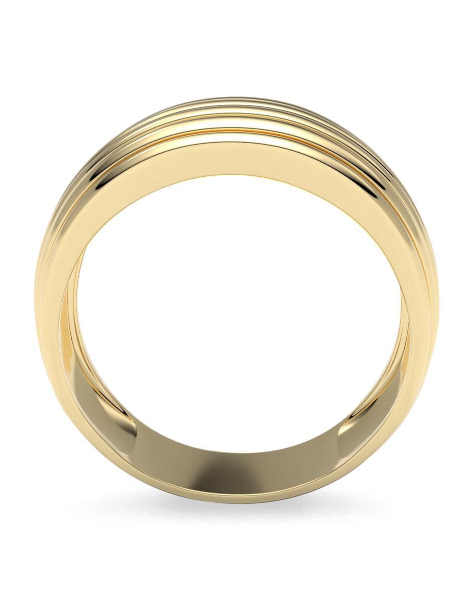 Anillo redondo 14 k de oro brillante 4
