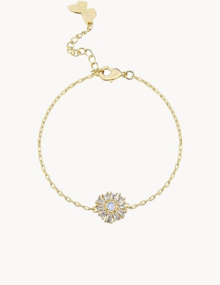 Brazalete con circonita Moon Collection acabado baño de oro Brazalete con circonita Moon Collection acabado baño de oro