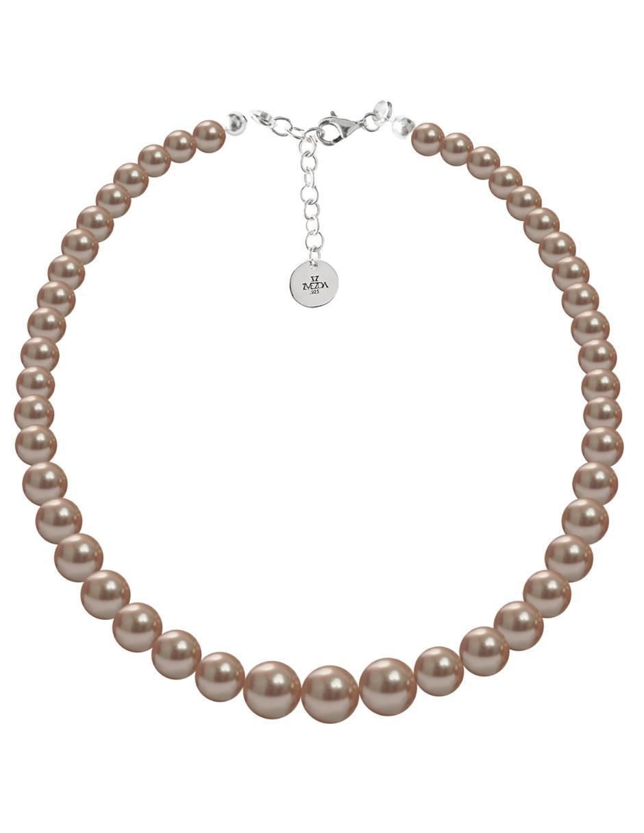 Aretes, collar y pulsera redonda Pearls de plata p 925 cristal 3