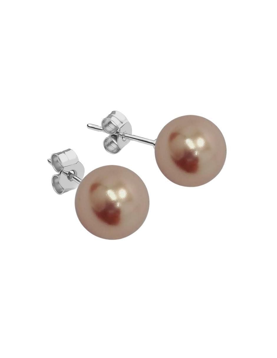 Aretes, collar y pulsera redonda Pearls de plata p 925 cristal 6