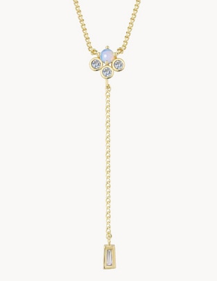 Collar de flor de baño de oro 18 K Collar de flor de baño de oro 18 K