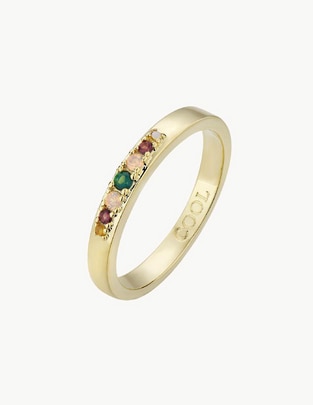 Anillo redondo Mums Just Want to Have Fun circonita baño de oro Anillo redondo Mums Just Want to Have Fun circonita baño de oro