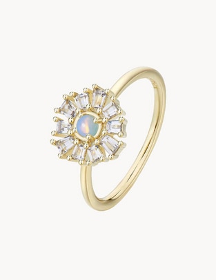 Anillo Moon circonita baño de oro Anillo Moon circonita baño de oro