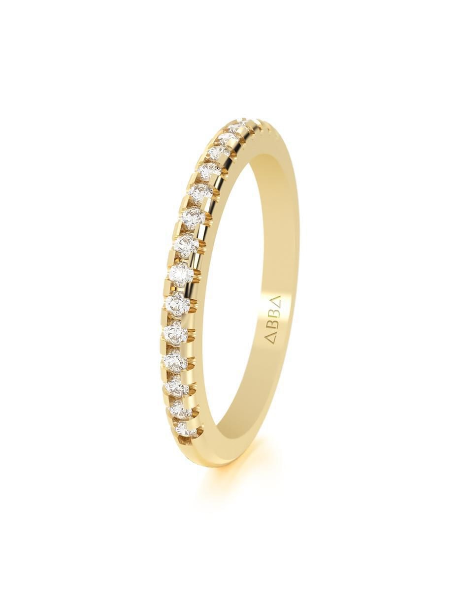 Churumbela abba joyas de oro zirconia pavé