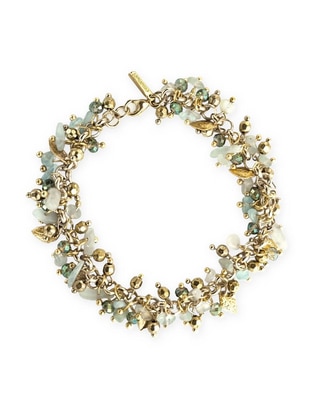 Pulsera Emanuel U. con aguamarina Estacional