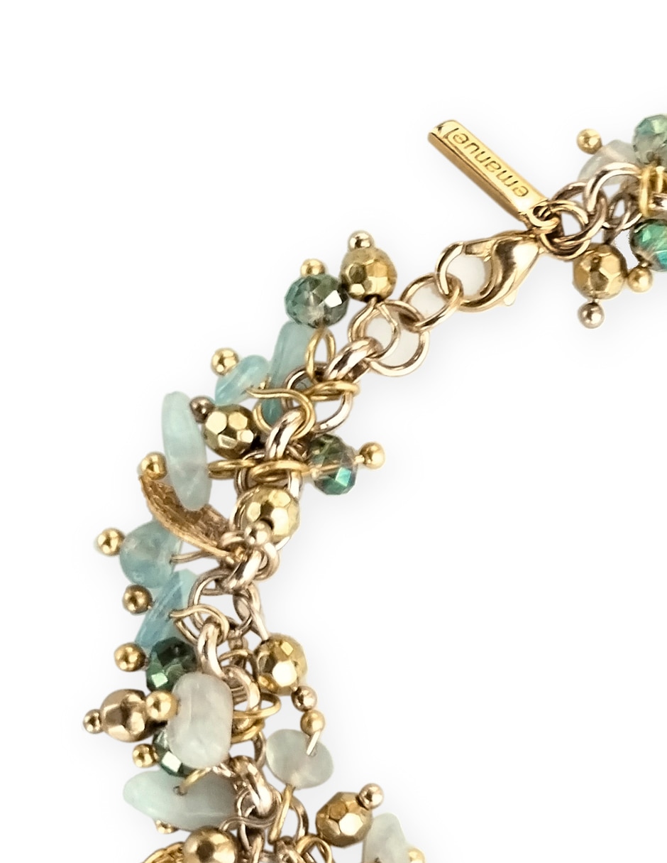 Pulsera Emanuel U. con aguamarina Estacional