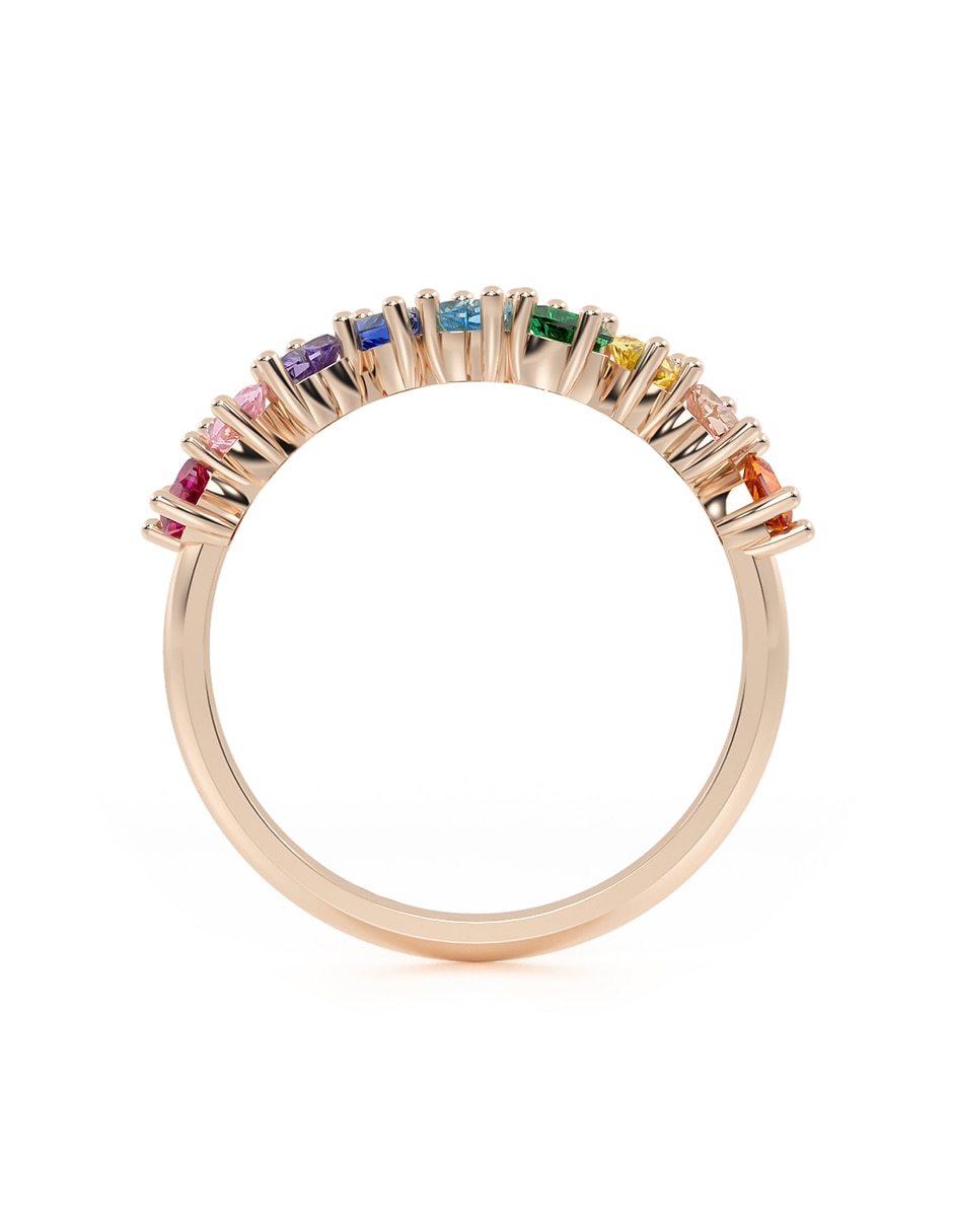 Churumbela de corazón de oro zirconia pavé 3