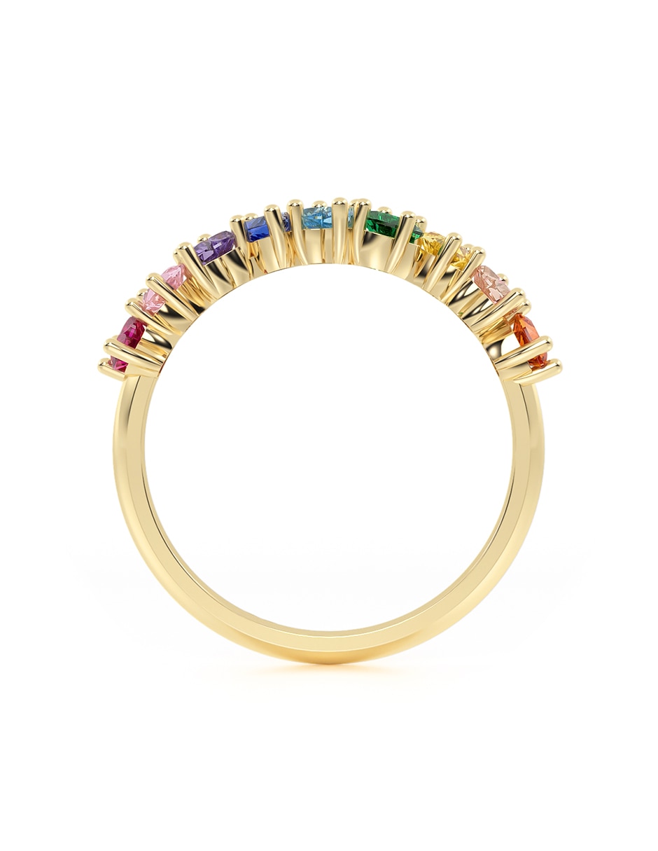 Churumbela de corazón abba joyas de oro zirconia pavé