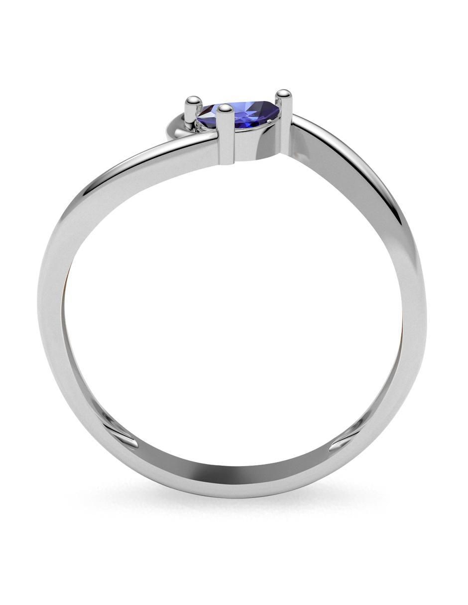 Anillo redondo 14 k de oro zirconia brillante 4