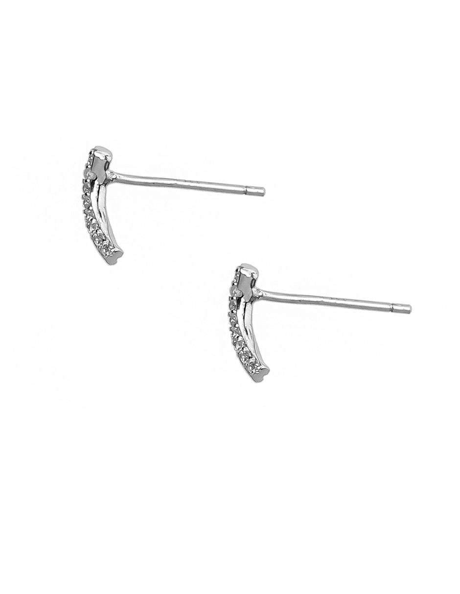 Aretes de plata P 925 con acabado plateado 2