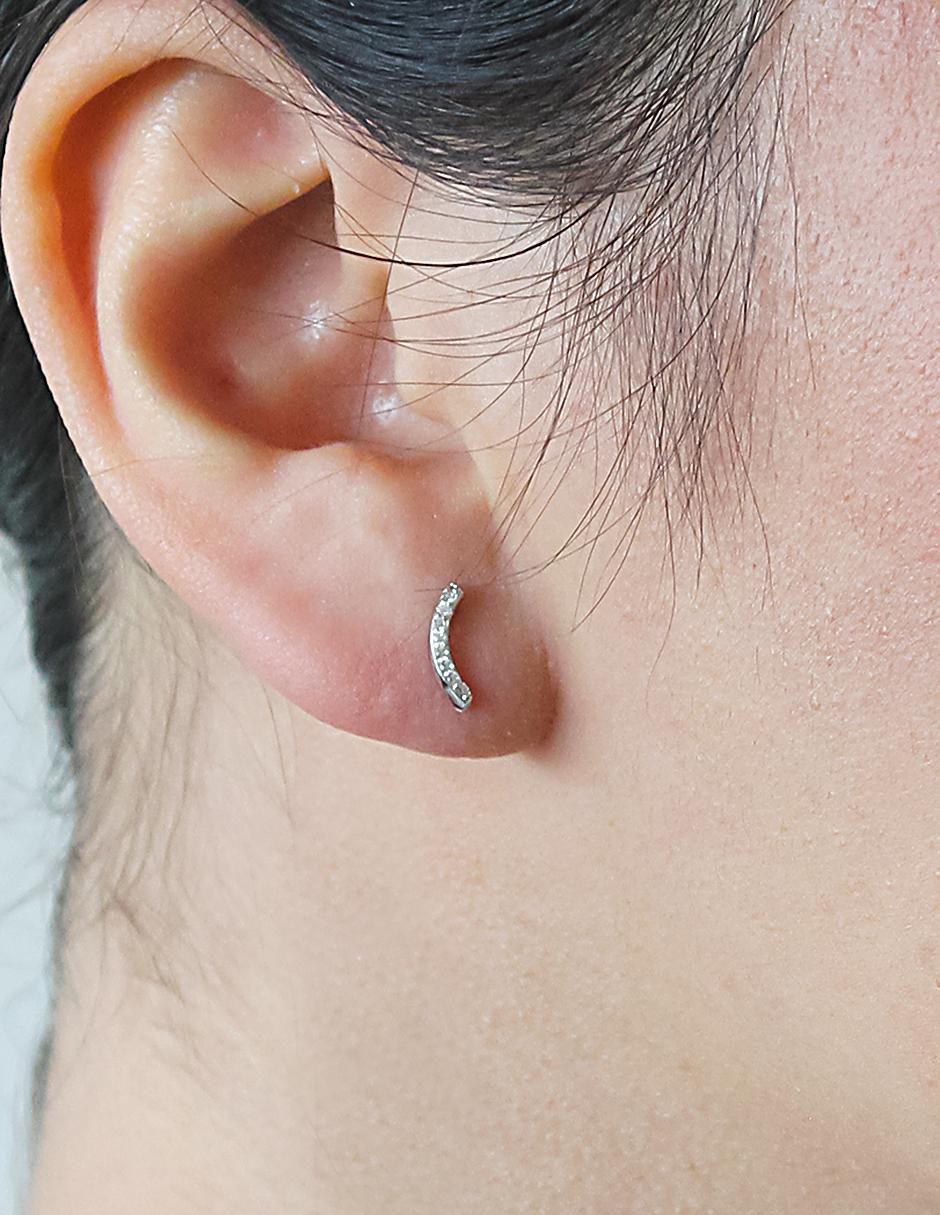 Aretes de plata P 925 con acabado plateado 3