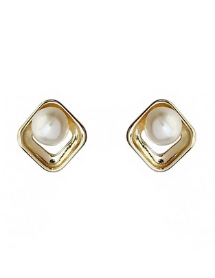 Aretes de plata P 925 con acabado brillante perla Aretes de plata P 925 con acabado brillante perla