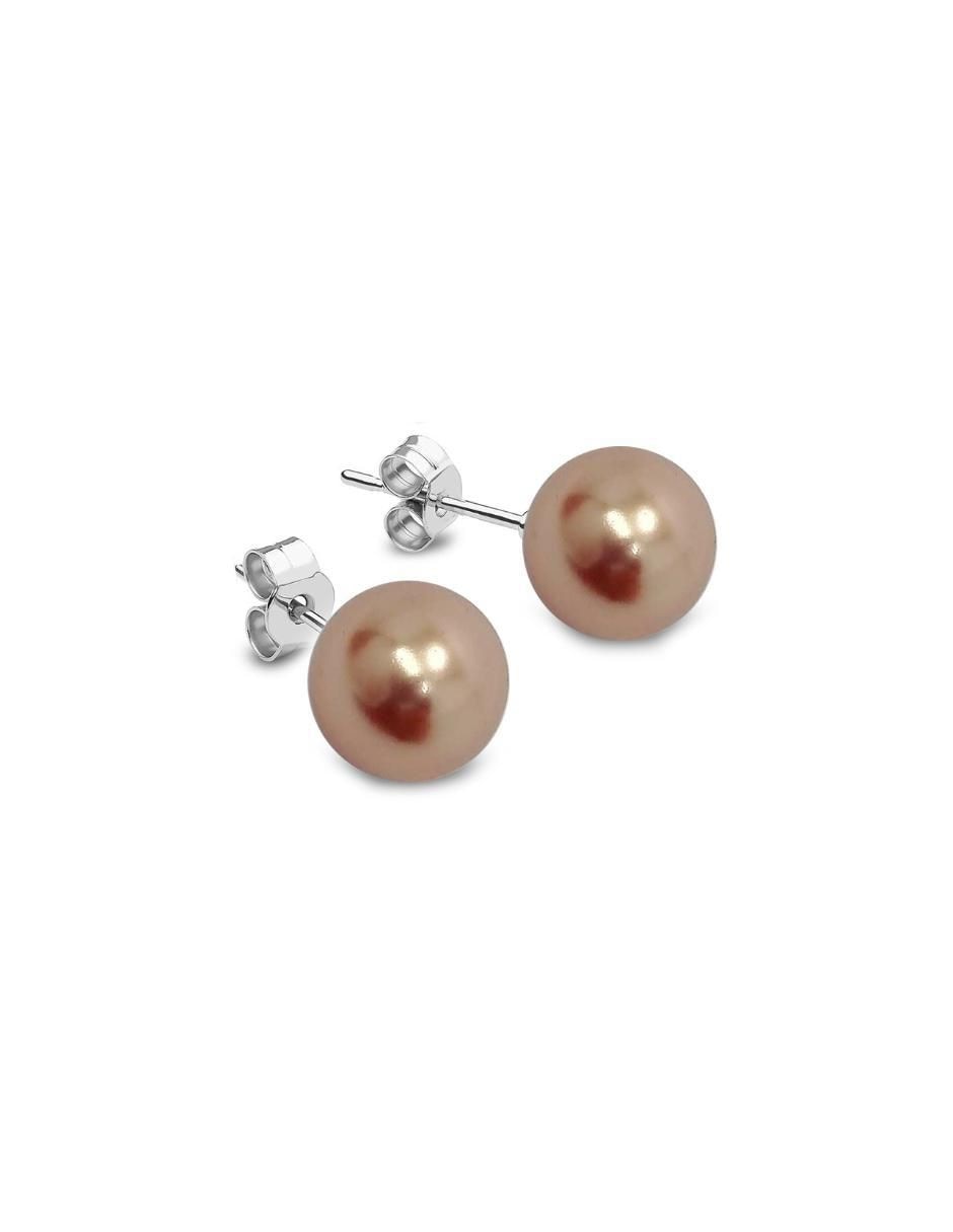 Aretes y collar redondo Pearls de plata p 925 cristal 2