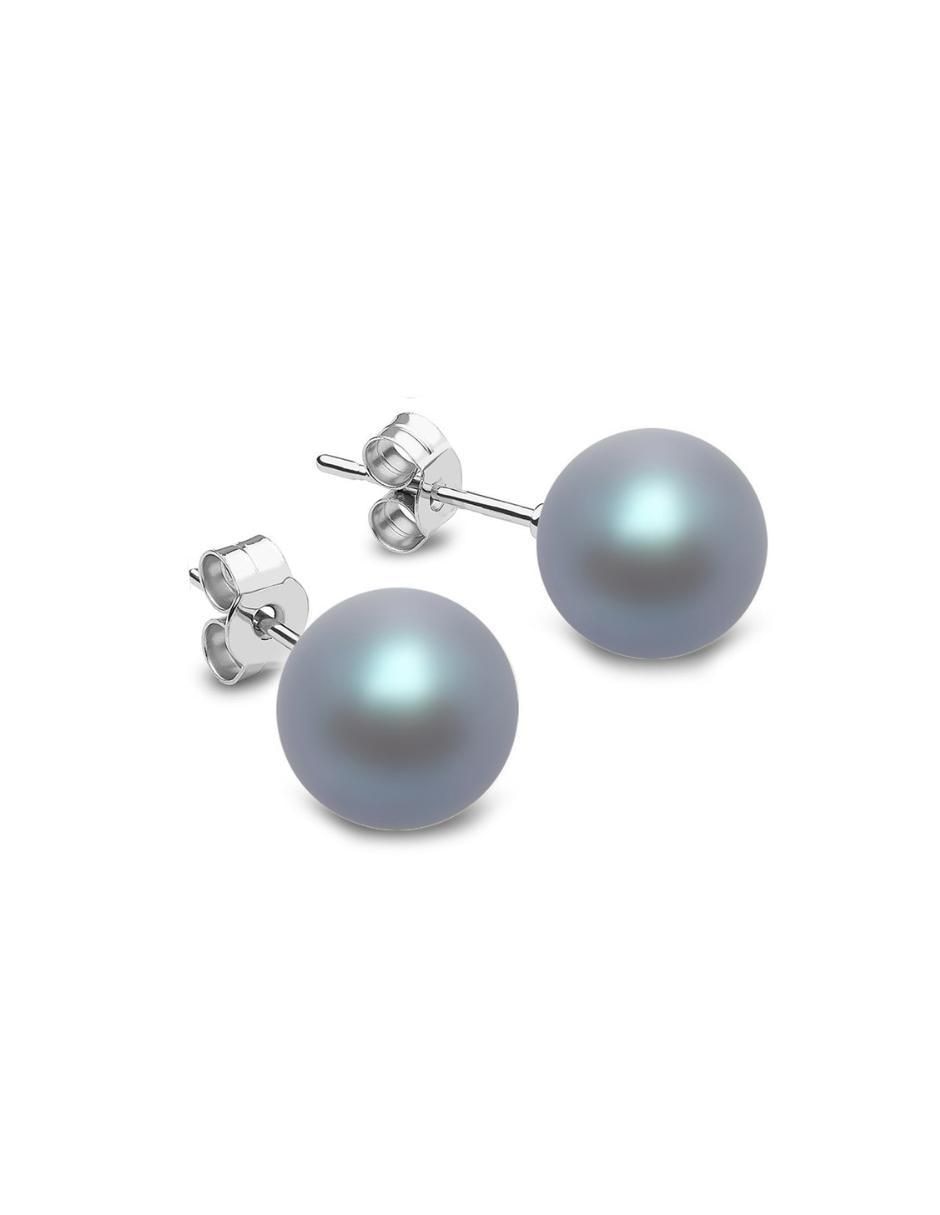 Aretes y collar redondo Pearls de plata p 925 cristal 3