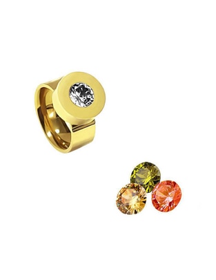 Anillo multi gemas redondo cristal brillante Anillo multi gemas redondo cristal brillante