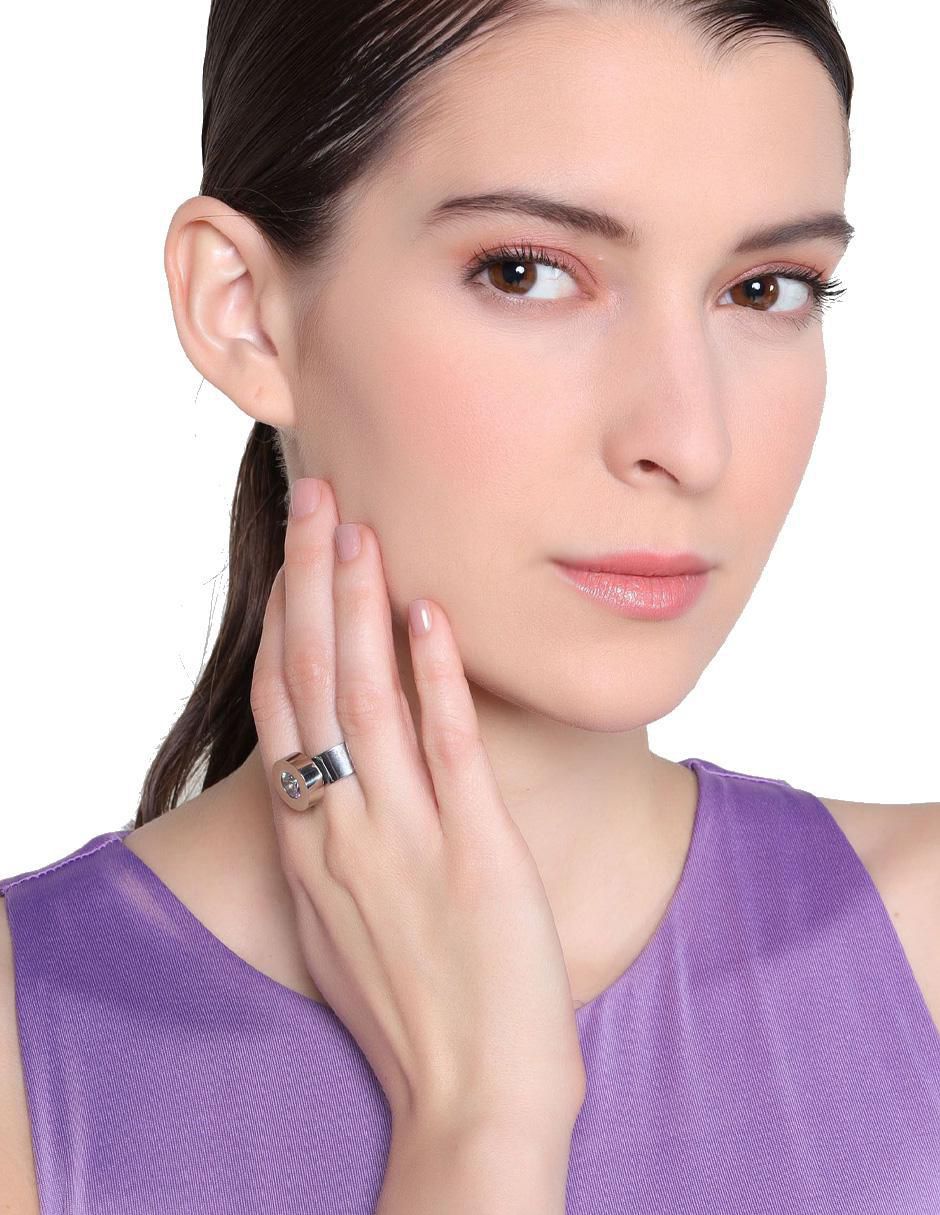 Anillo multi gemas redondo cristal brillante 2