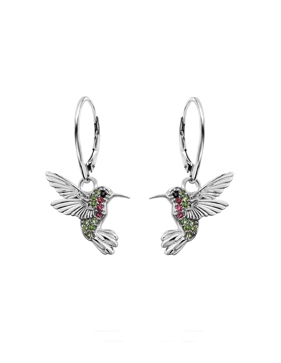 Aretes de flor Florecer de plata P 925 con acabado plateado 2