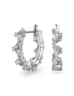 Aretes de aro con acabado brillante
