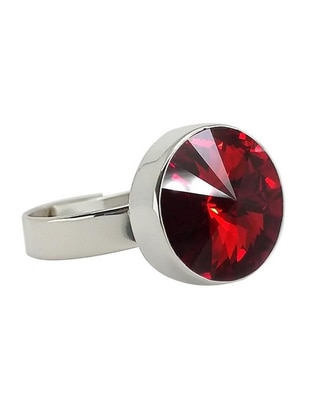 Anillo redondo Rivoli P 925 de plata cristal brillante