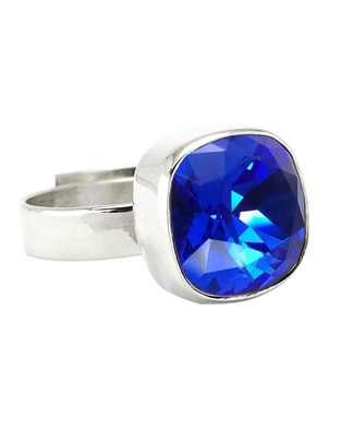 Anillo cuadrada Cushion P 925 de plata cristal brillante