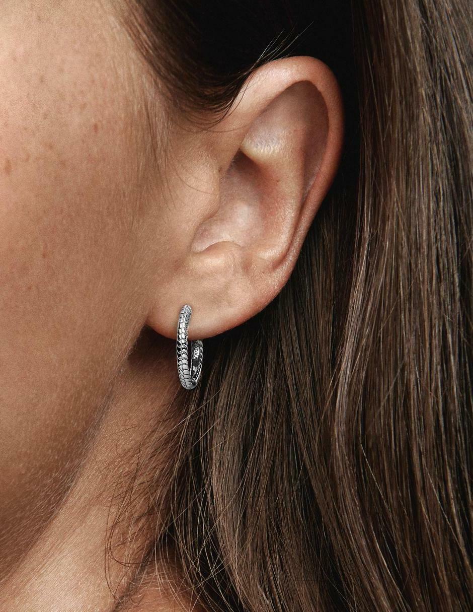 Aretes de aro Moments de plata P 925 con acabado plateado 3