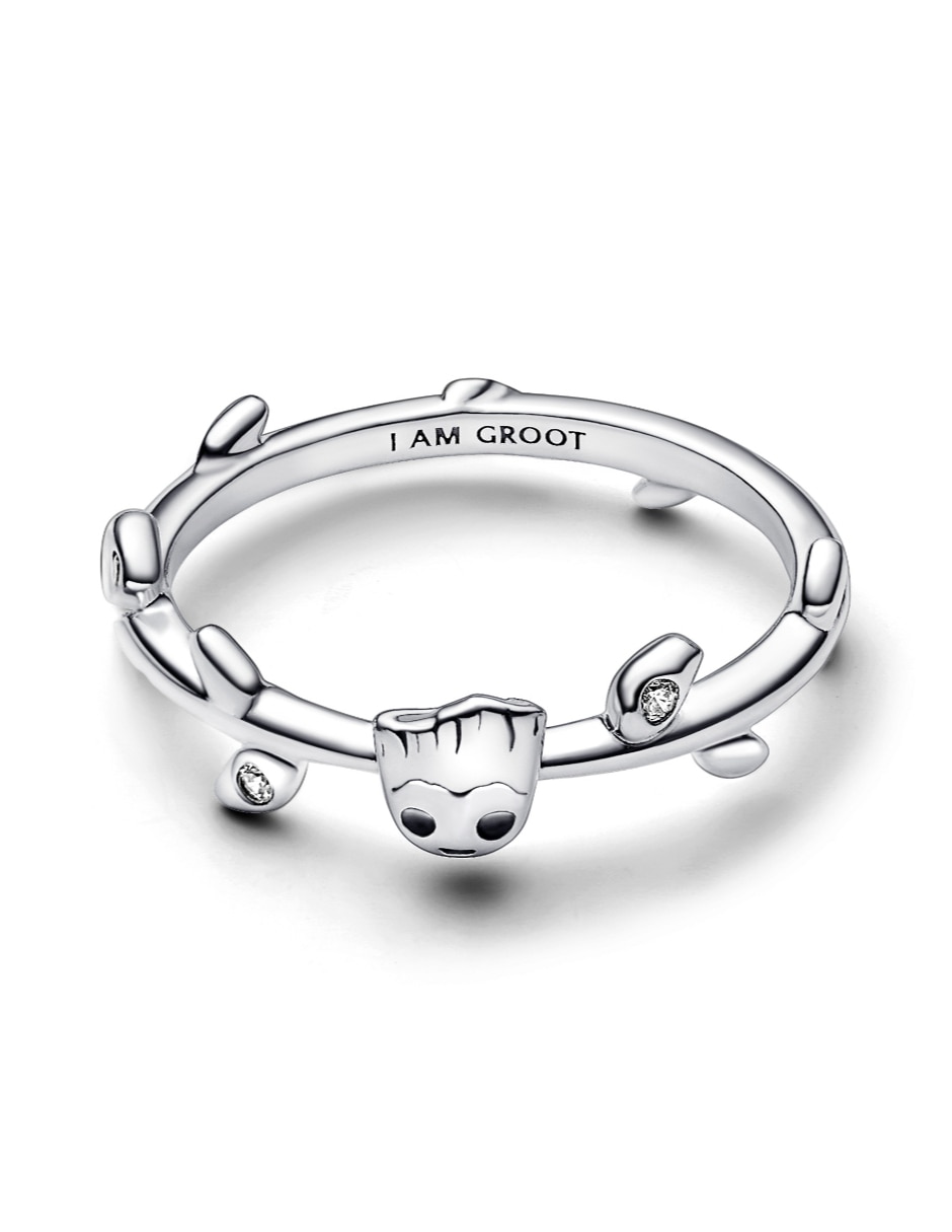 Anillo de hoja Marvel Guardianes De La Galaxia P 925 de plata zirconia cúbica brillante