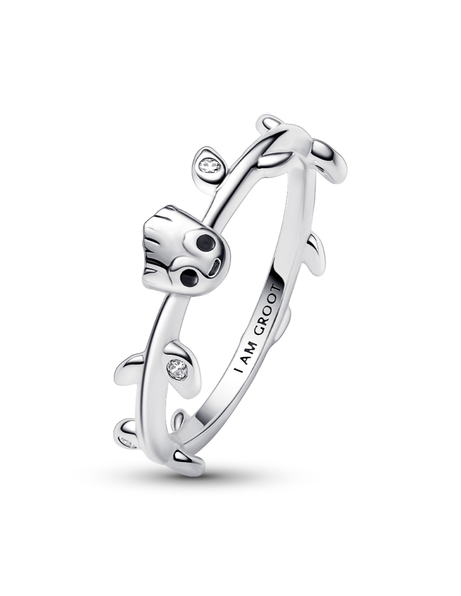 Anillo de hoja Marvel Guardianes De La Galaxia P 925 de plata zirconia cúbica brillante