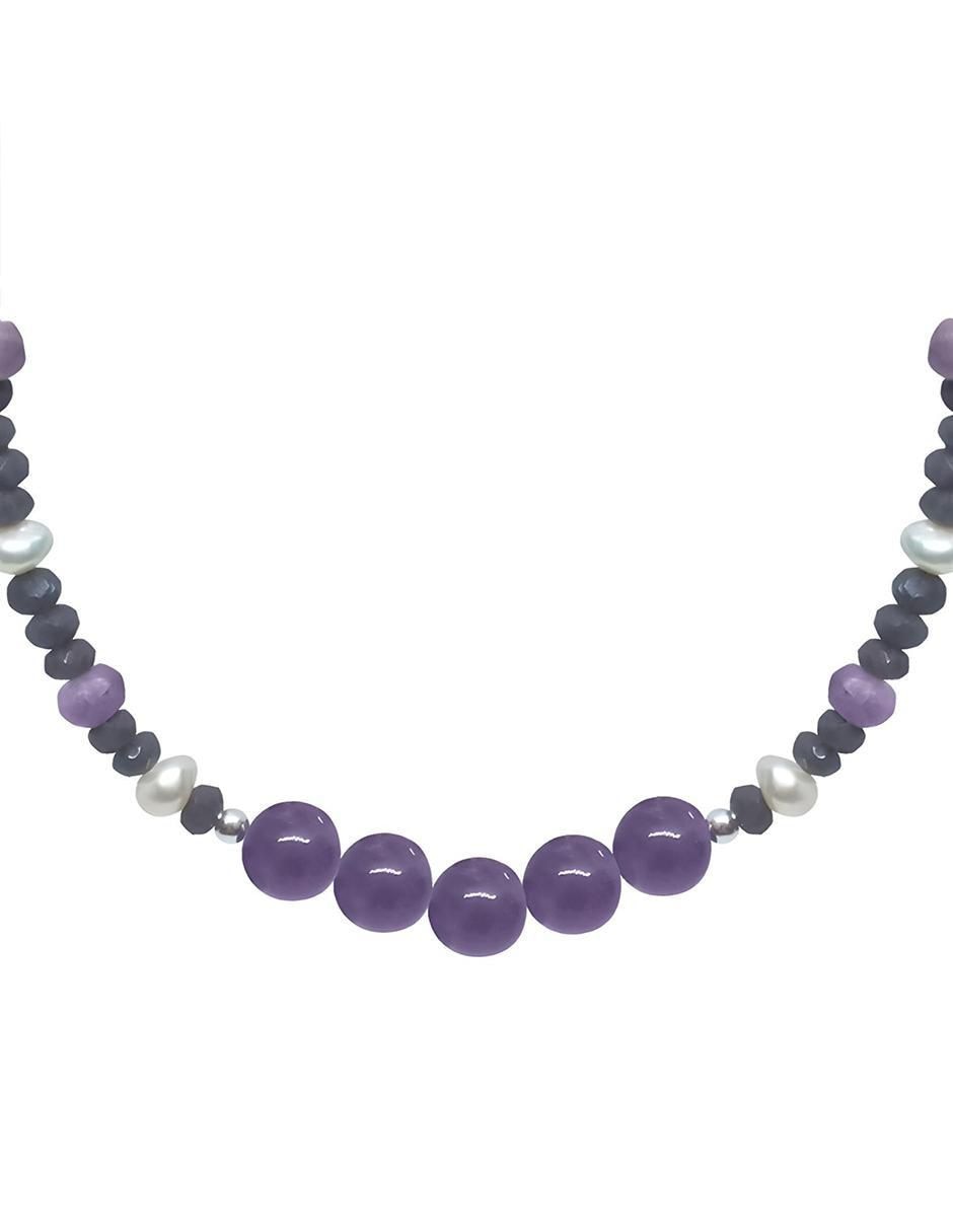 Pulsera de plata con calcedonia P 925 Terra acabado pulido 2