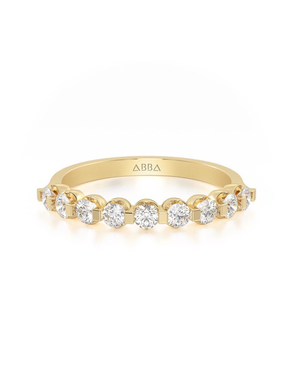 Churumbela redondo de oro zirconia brillante