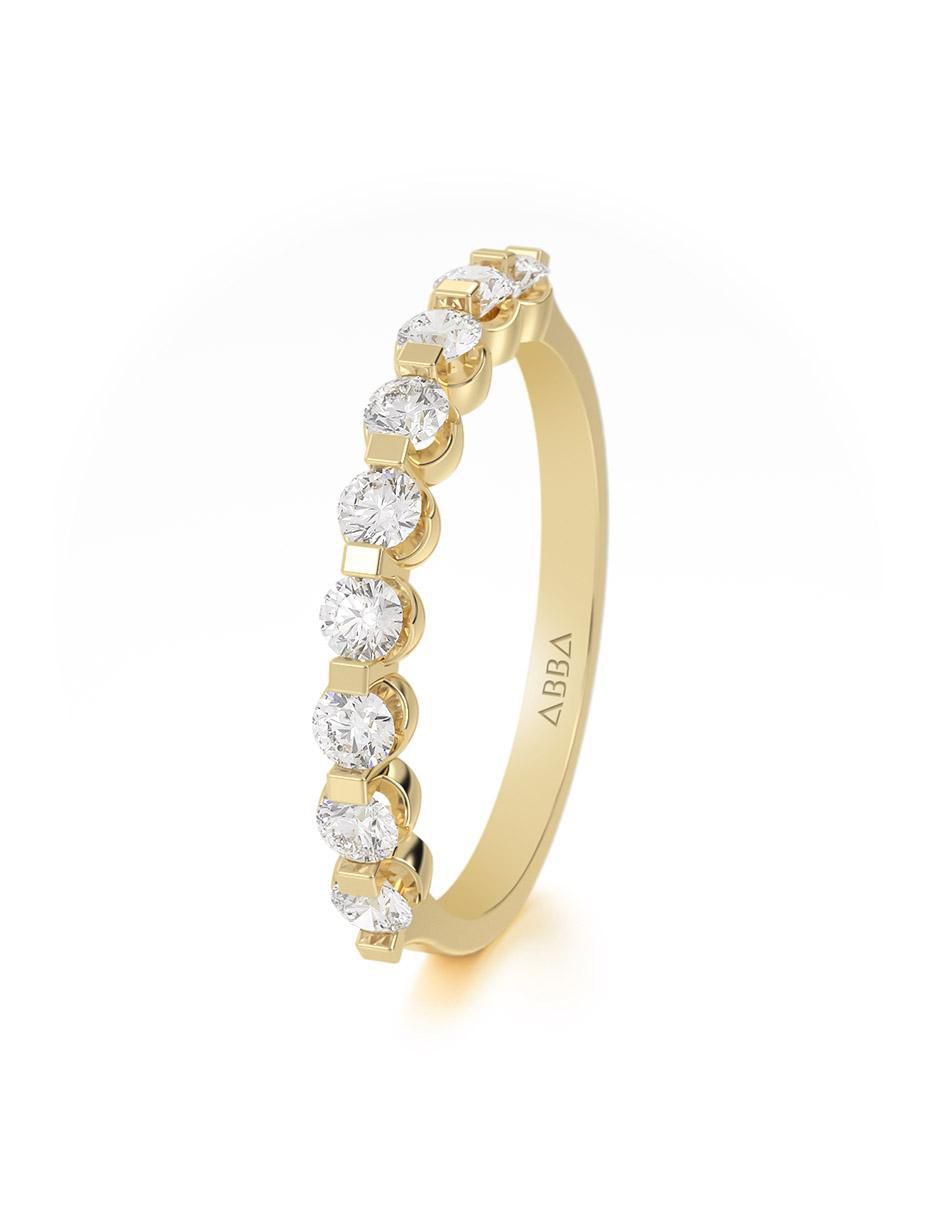 Churumbela redondo de oro zirconia brillante 4