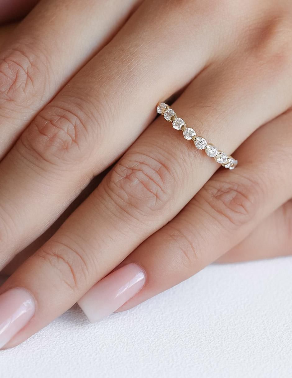 Churumbela redondo de oro zirconia brillante 2