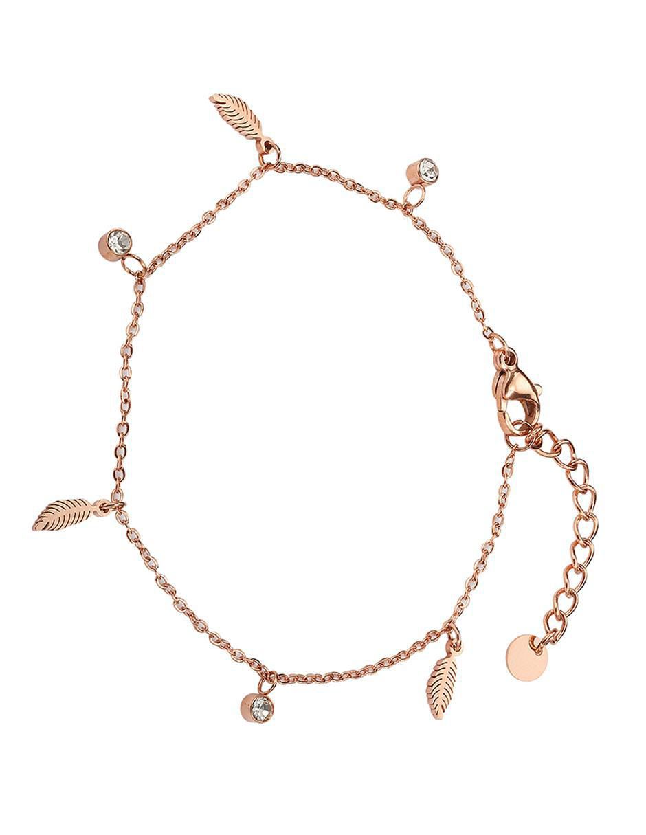 Pulsera con zirconia Bracelet Rosegold acabado pulido 3