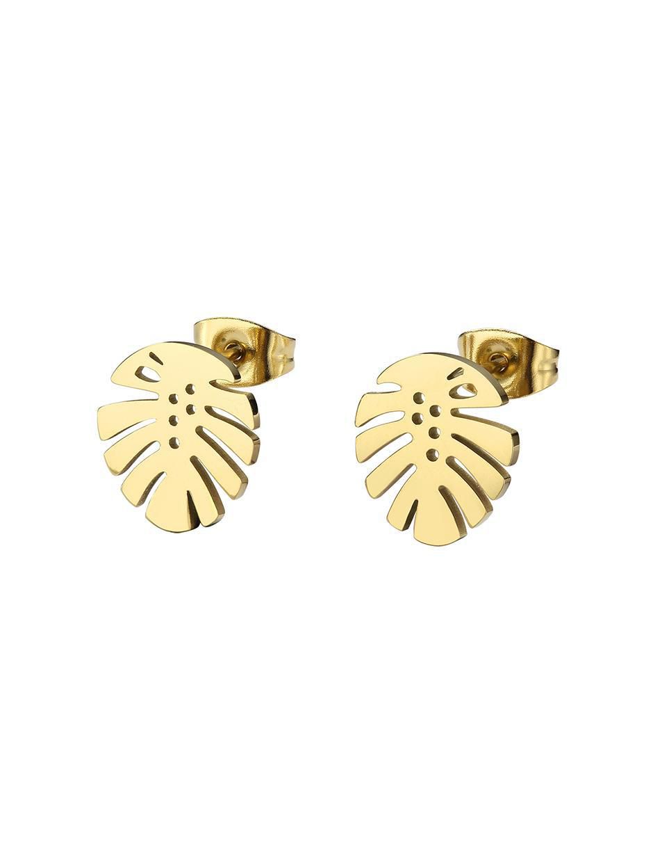 Aretes de gota Earrings Two Tone con acabado brillante 2