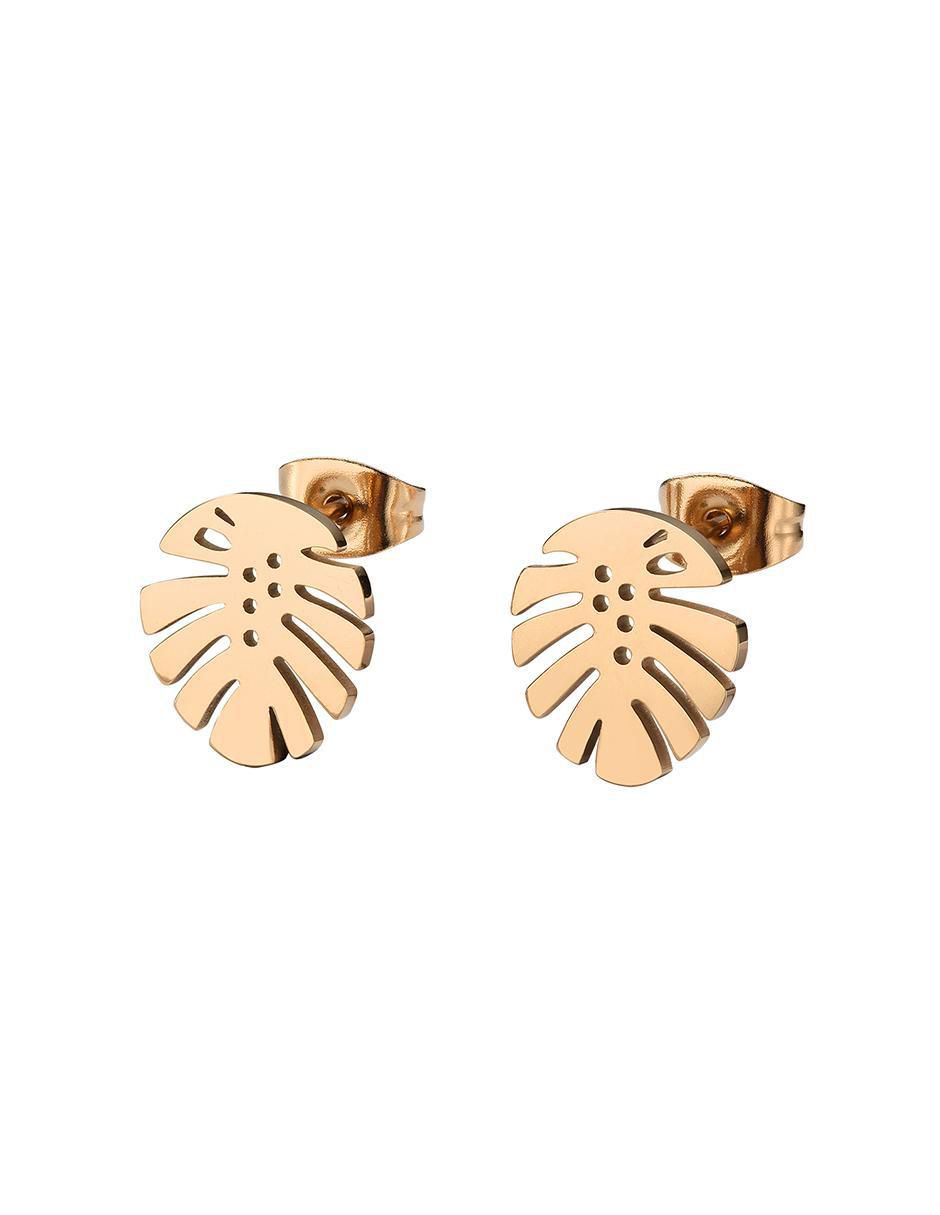 Aretes de gota Earrings Two Tone con acabado brillante 3