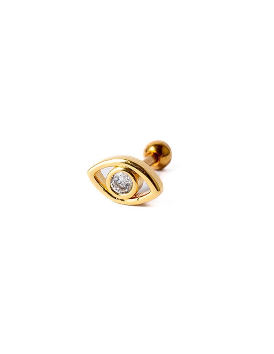 Piercing de ojo turco 18 K con acabado chapa de oro zirconia 1