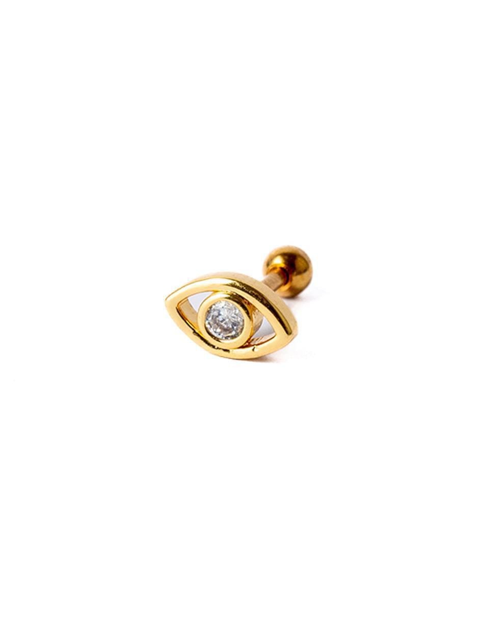 Piercing de ojo turco 18 K con acabado chapa de oro zirconia 2