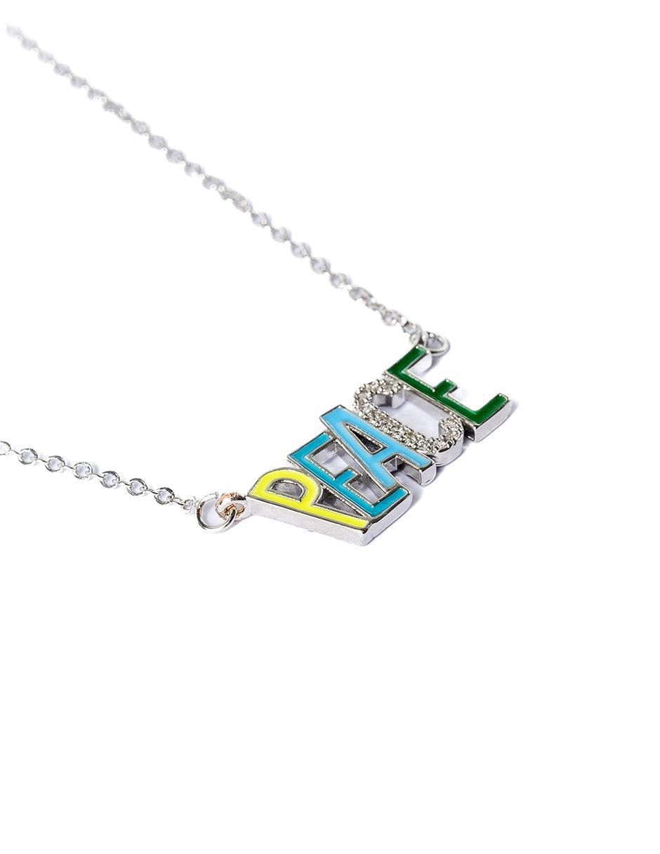 Collar con dije de letra p Smiley