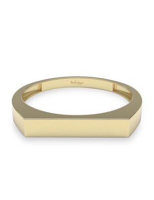 Anillo redondo 14 k de oro brillante Anillo redondo 14 k de oro brillante