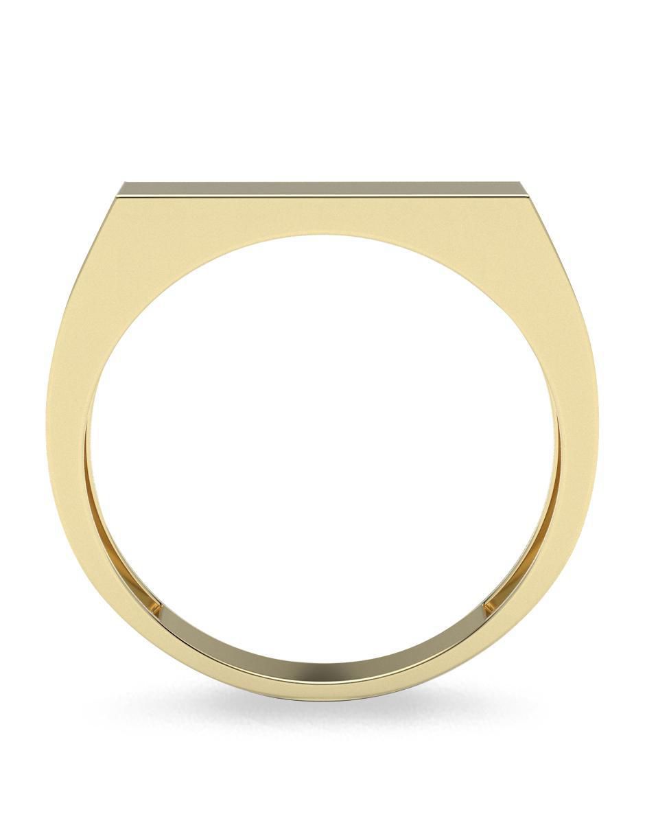 Anillo redondo 14 k de oro brillante 5