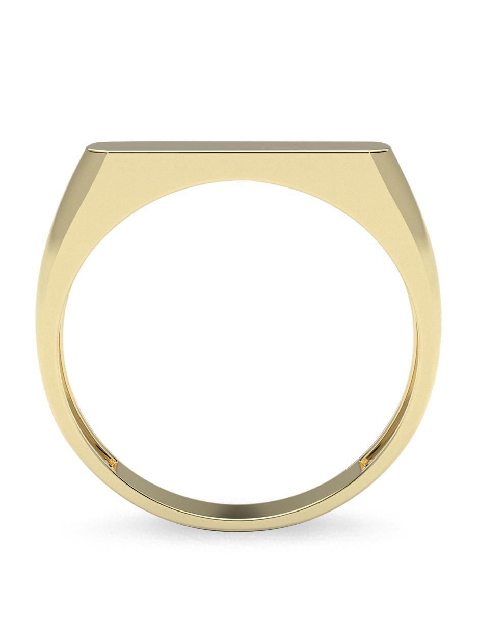 Anillo redondo 14 k de oro brillante 4
