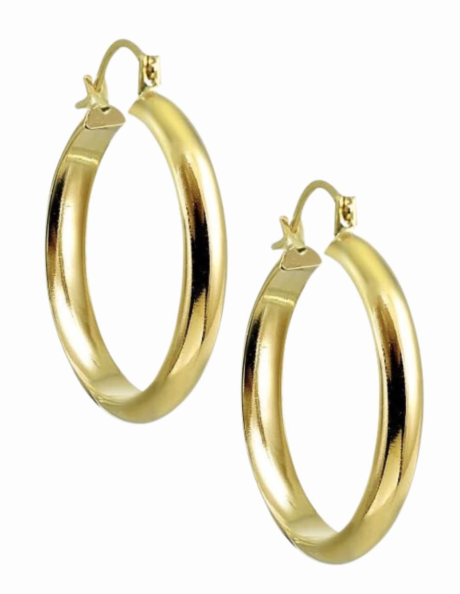 Arracadas con acabado baño de oro 18 K Arracadas con acabado baño de oro 18 K