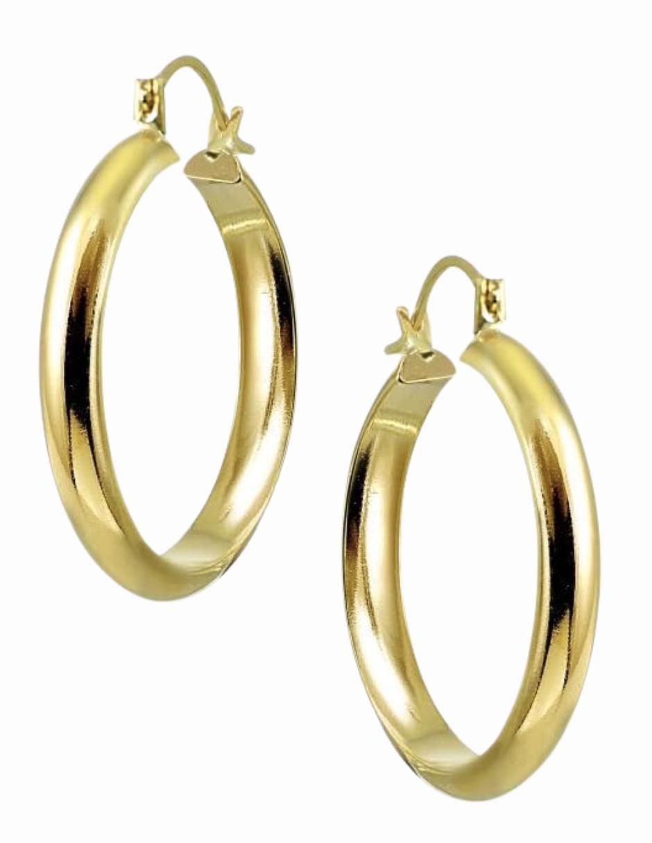 Arracadas con acabado baño de oro 18 K 2