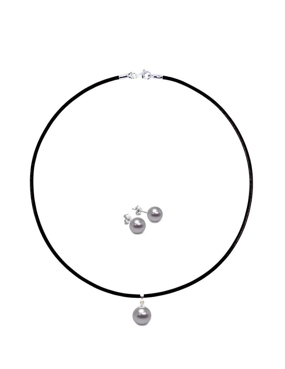 Aretes y collar circular Zvezda de plata p 925 cristal 2